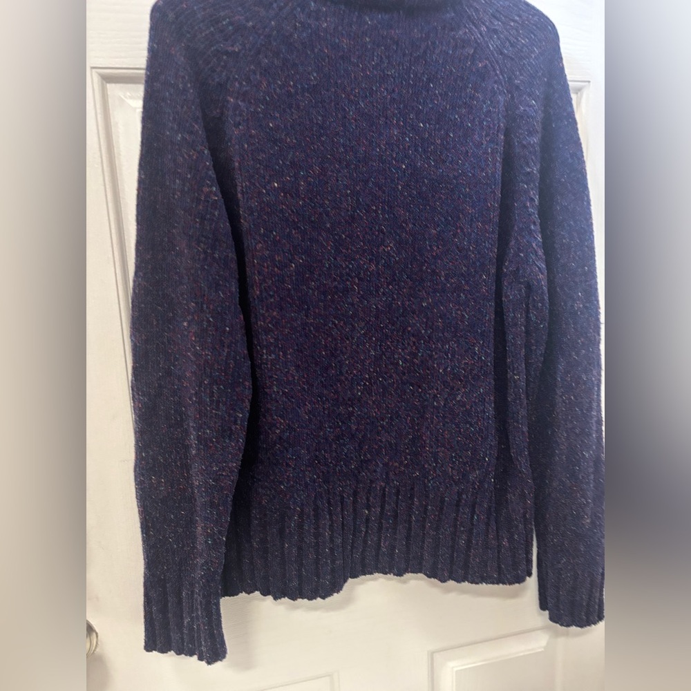 Basic Editions Deep Purple Heathered Speckled Kni… - image 5